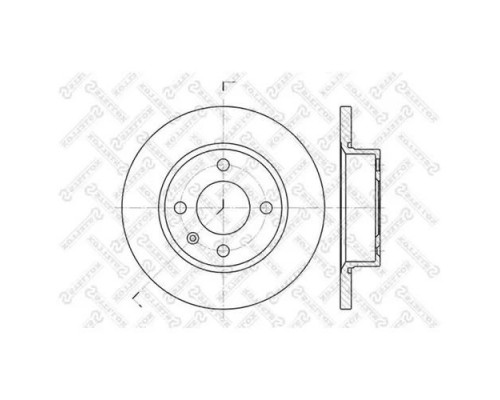 6020-4305-SX Stellox Диск тормозной передний не вентилируемый