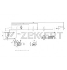 SE-6158 Zekkert Датчик ABS задний правый