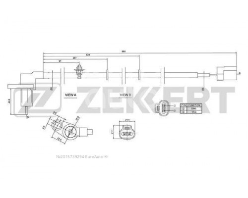 SE-6158 Zekkert Датчик ABS задний правый