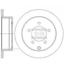 SD4333 HI-Q Диск тормозной задний для Mitsubishi Lancer (CX,CY) 2007-2017