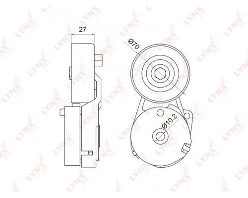 PT-3029 Lynx Ролик-натяжитель ручейкового ремня