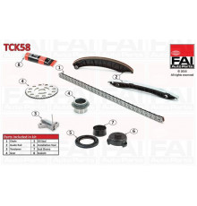 TCK58 FAI AutoParts Цепь ГРМ к-кт