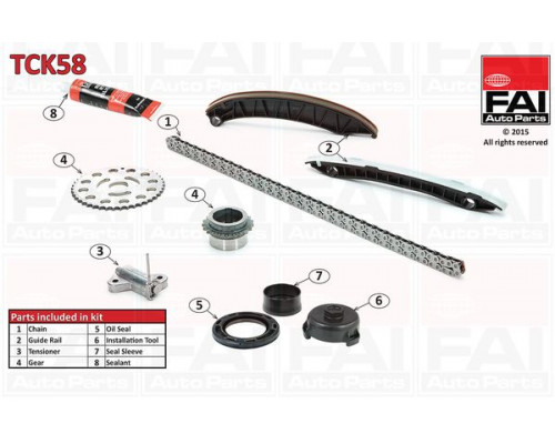 TCK58 FAI AutoParts Цепь ГРМ к-кт