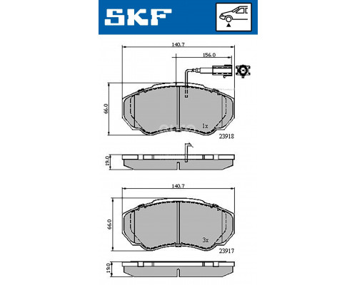 VKBP80273E SKF Колодки тормозные передние к-кт