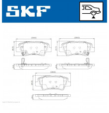 VKBP90100A SKF Колодки тормозные задние дисковые к-кт