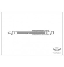19018507 Corteco Шланг тормозной