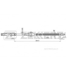 BZ-1334 Zekkert Трос стояночного тормоза