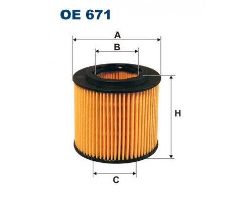 OE671 Filtron Фильтр масляный