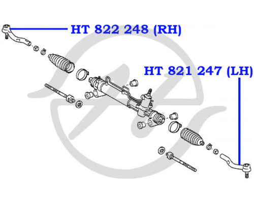 HT822248 Hanse Наконечник рулевой правый