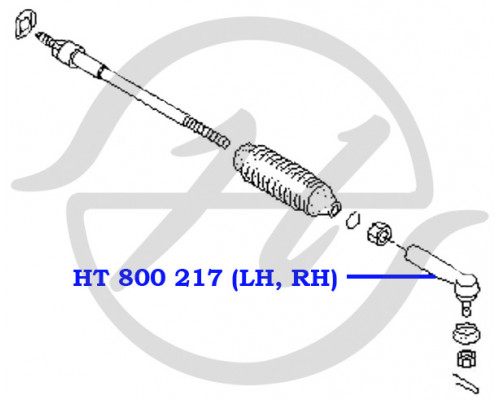 HT800217 Hanse Наконечник рулевой