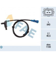 78022 FAE Датчик ABS задний для Peugeot 206 1998-2012