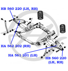 HB560220 Hanse Опора шаровая передней подвески