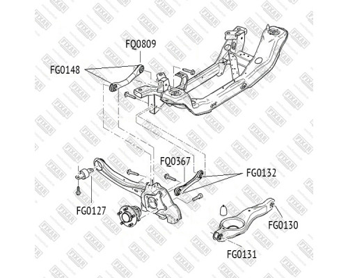 FG0127 Fixar Сайлентблок заднего продольного рычага