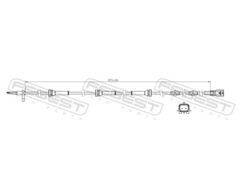 02606-006 FEBEST Датчик ABS задний для Nissan Teana J32 2008-2013