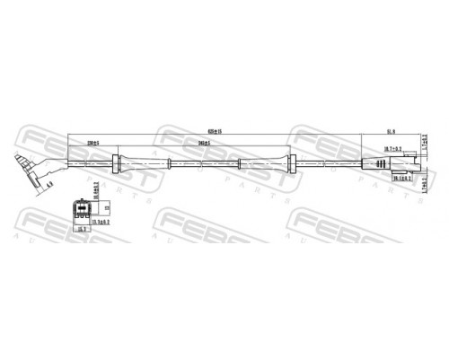 25606-004 FEBEST Датчик ABS передний