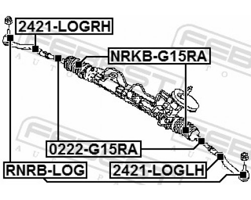 2421-LOGRH FEBEST Наконечник рулевой правый