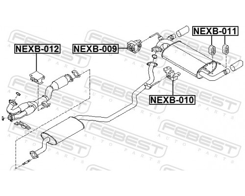 NEXB-011 FEBEST Резинка подвеса глушителя NEXB-011 FEBEST Резинка подвеса глушителя
