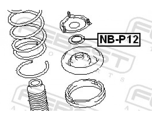 NB-P12 FEBEST Подшипник опоры переднего амортизатора