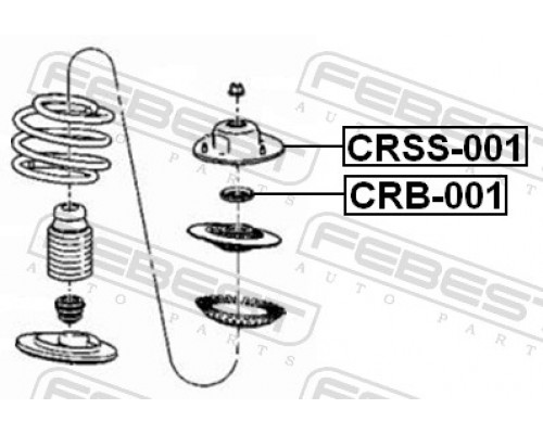 CRB-001 FEBEST Подшипник опоры переднего амортизатора