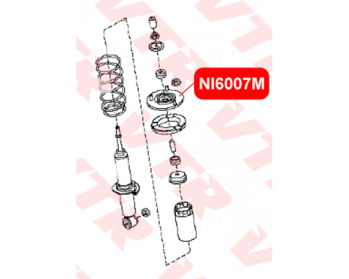 NI6007M VTR Опора переднего амортизатора