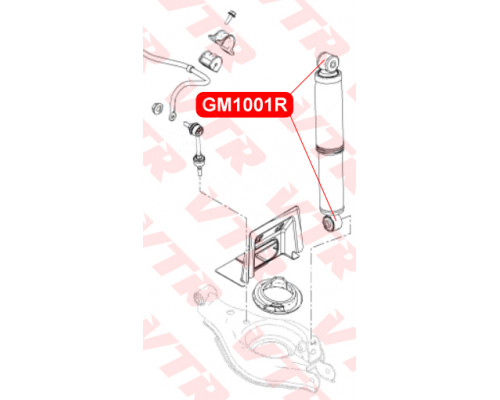 GM1001R VTR Сайлентблок амортизатора для Chevrolet Captiva (C100) 2006-2010