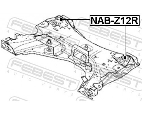 NAB-Z12R FEBEST Сайлентблок передней балки