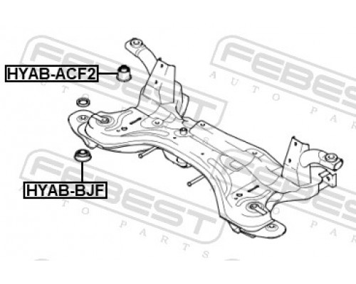 HYAB-BJF FEBEST Сайлентблок передней балки для Hyundai Getz 2002-2010