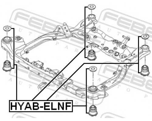 HYAB-ELNF FEBEST Сайлентблок передней балки