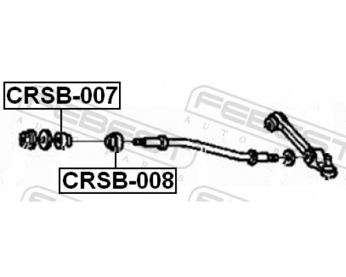 CRSB-007 FEBEST Сайлентблок растяжки для Dodge Intrepid 1998-2004