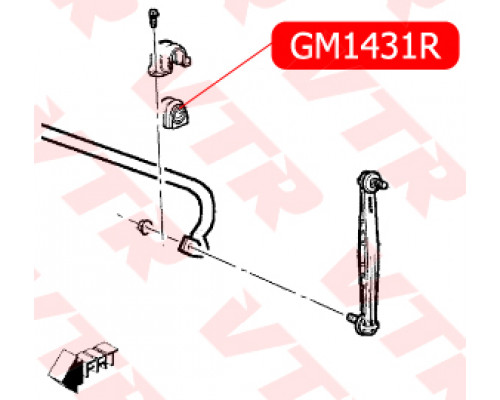 GM1431R VTR Втулка (сайлентблок) переднего стабилизатора