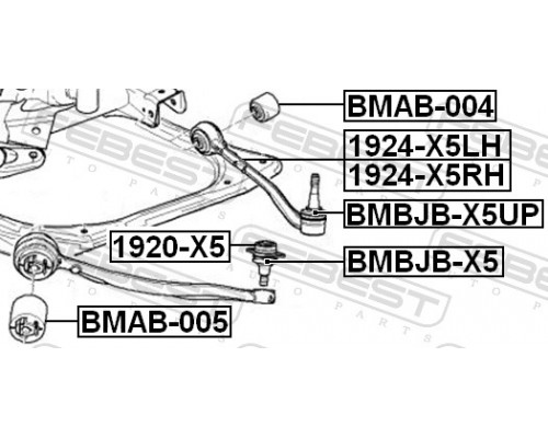 BMBJB-X5 FEBEST Пыльник шаровой опоры для BMW X5 E53 2000-2007