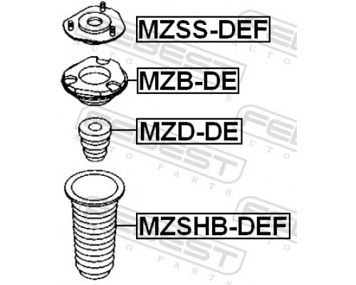 MZB-DE FEBEST Подшипник опоры переднего амортизатора