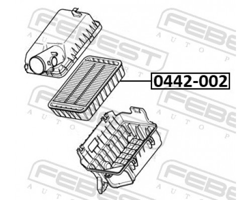 0442-002 FEBEST Фильтр воздушный