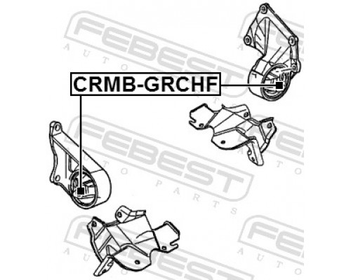 CRMB-GRCHF FEBEST Сайлентблок опоры двигателя для Jeep Grand Cherokee (WH/WK) 2005-2010