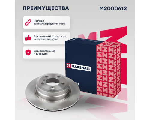 Тормозной диск задн. BMW X5 (E70, F15, F85) 06- / X6 (E71, E72, F16, F86) 08- (M2000612) Тормозной диск задн. BMW X5 (E70, F15, F85) 06- / X6 (E71, E72, F16, F86) 08- (M2000612)