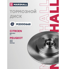 Диск тормозной задний CITROEN BERLINGO 96-, C4 10-; PEUGEOT 308 07-, PARTNER 08-