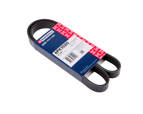 Ремень поликлиновой 6PK1020 FORD FIESTA 02-, FOCUS 11-, FUSION 02-; LADA LARGUS 12-