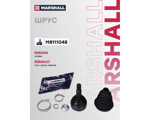 ШРУС внешний без ABS NISSAN ALMERA 12-; RENAULT CLIO 05-, LOGAN 04-, MEGANE 02-