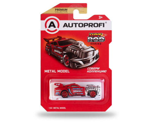 Машинка коллекционная 1:64, Серия HOT ROD, ROD-002 красный