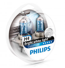Лампы PHILIPS Crystal Vision H4 12V + 2 шт. W5W (Комплект -2 шт.)