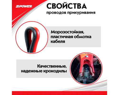 Провода для прикуривания, 250 А, 2,5 м.