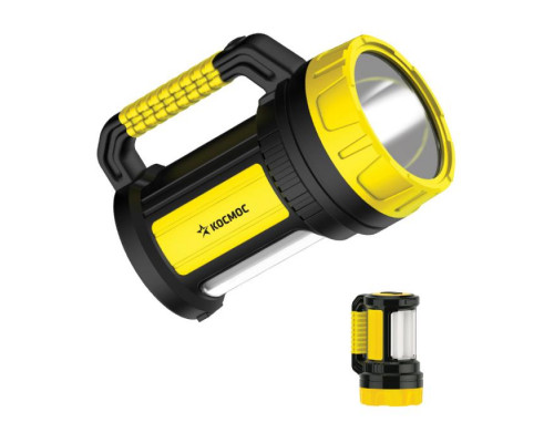 Фонарь аккум КОСМОС 5W LED, бок.пан. 10Вт, 3 реж раб, з/у 220/12в