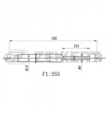 GF-2008 Zekkert Амортизатор капота для Mercedes Benz GL-Class X164 2006-2012