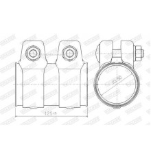 86150 Walker Хомут глушителя