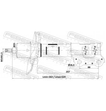 22110-003FL FEBEST Амортизатор передний левый