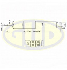 GSA344201 G.U.D Амортизатор передний