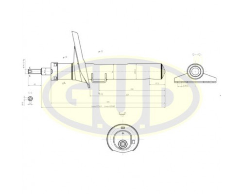 GSA334947 G.U.D Амортизатор передний