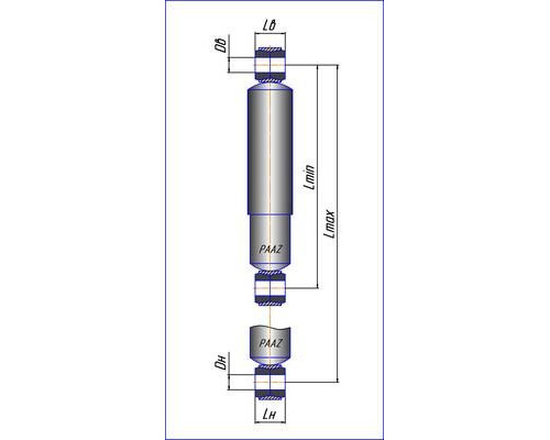 5052905005 PAAZ Амортизатор задний для KAMAZ 5490 2011>