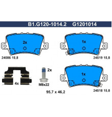 B1.G120-1014.2 Galfer Колодки тормозные задние дисковые к-кт