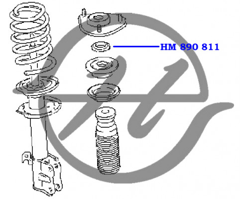 HM890811 Hanse Подшипник опоры переднего амортизатора для Mitsubishi Colt (Z3) 2003-2012